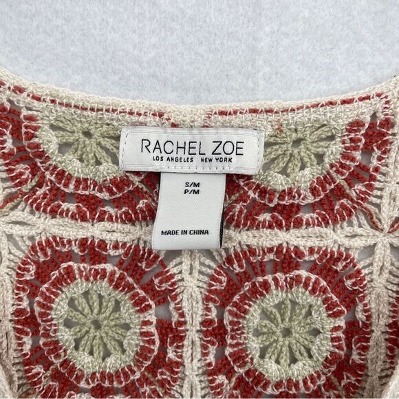 -Rachel Zoe Women's Crochet Sweater Vest NWOT S - Picture 3 of 5